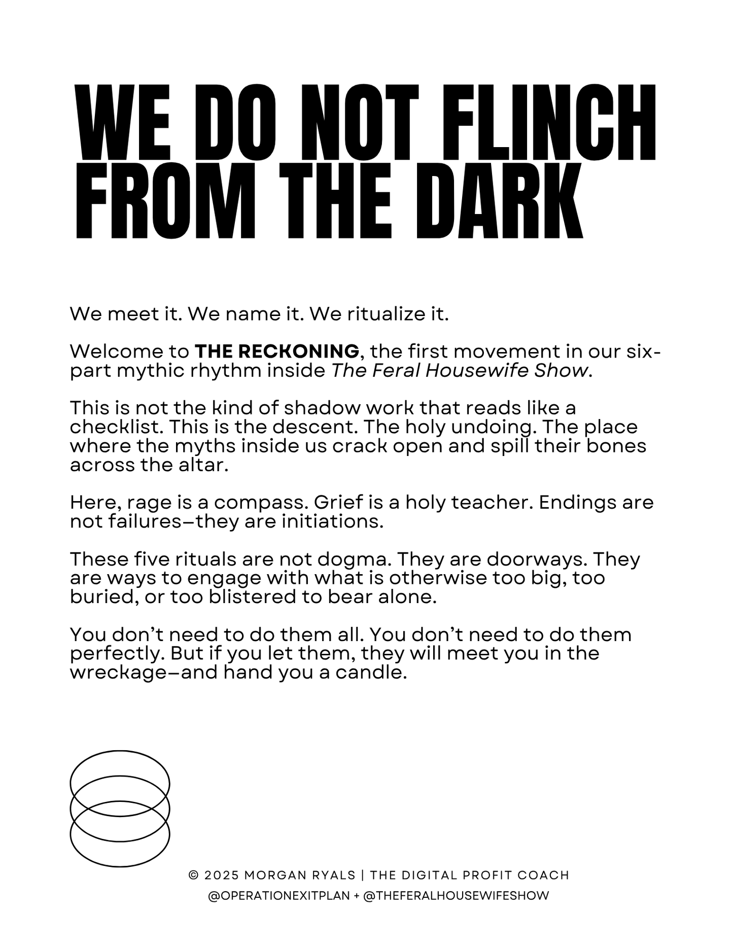 The Reckoning: 5 Rituals for Shadow, Grief, Rage & Endings (Digital Ritual Guide)