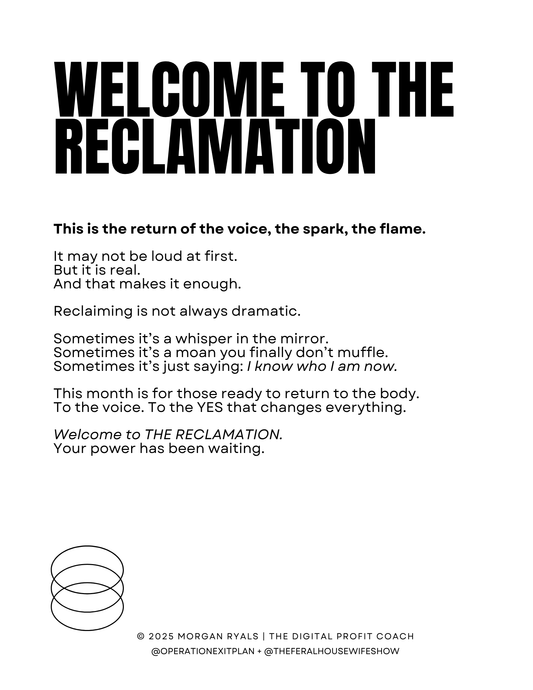 The Reclamation: 5 Rituals of Power, Voice & Erotic Fire (Digital Ritual Guide)